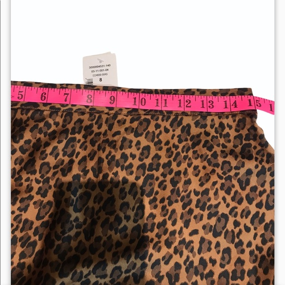 SIZE 0,2,4 LEOPARD SLIP MIDI SKIRT - Picture 16 of 16